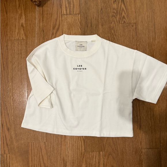 Cropped Cream T-Shirt les coyotes xxs nwot - Picture 1 of 2
